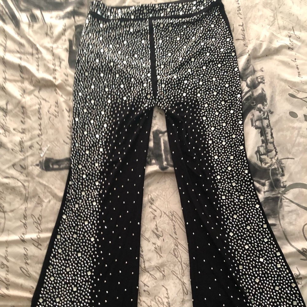 Rhinestone Flare Pants